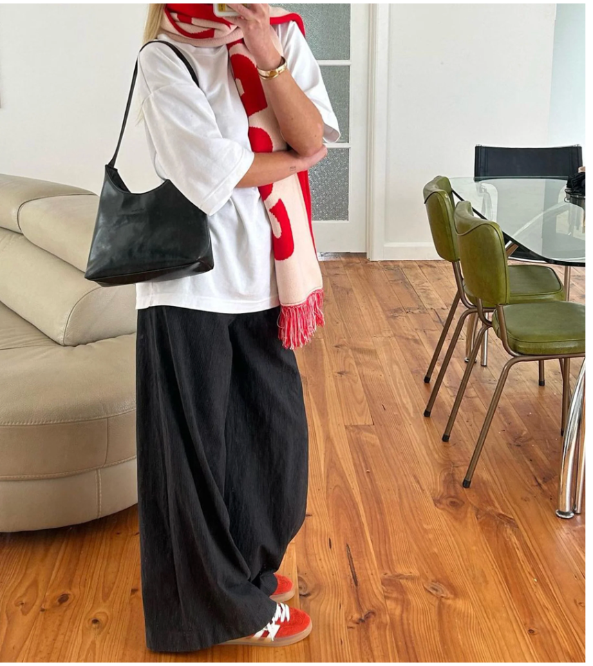 SORRYIMBUSY - Red/Beige scarf
