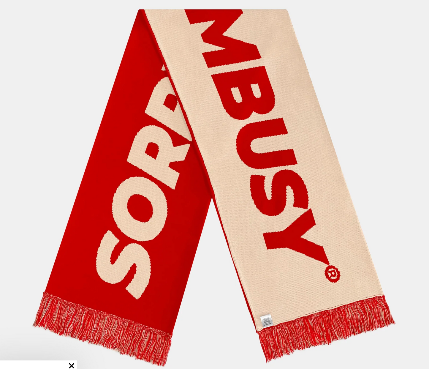 SORRYIMBUSY - Red/Beige scarf