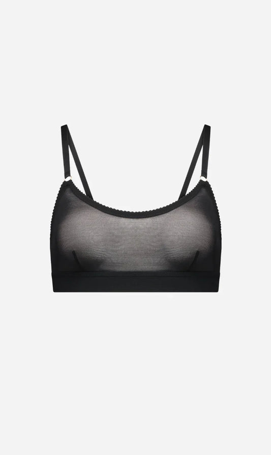Dear Dylan Recycled Mesh Crop - Noir - Size XS