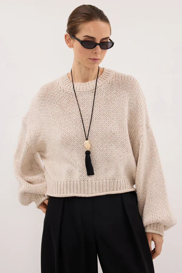 DISSH ROSA CHALK Cropped Knit Jumper XS
