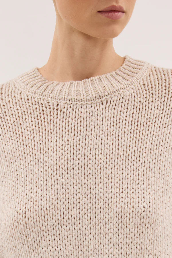 DISSH ROSA CHALK Cropped Knit Jumper XS