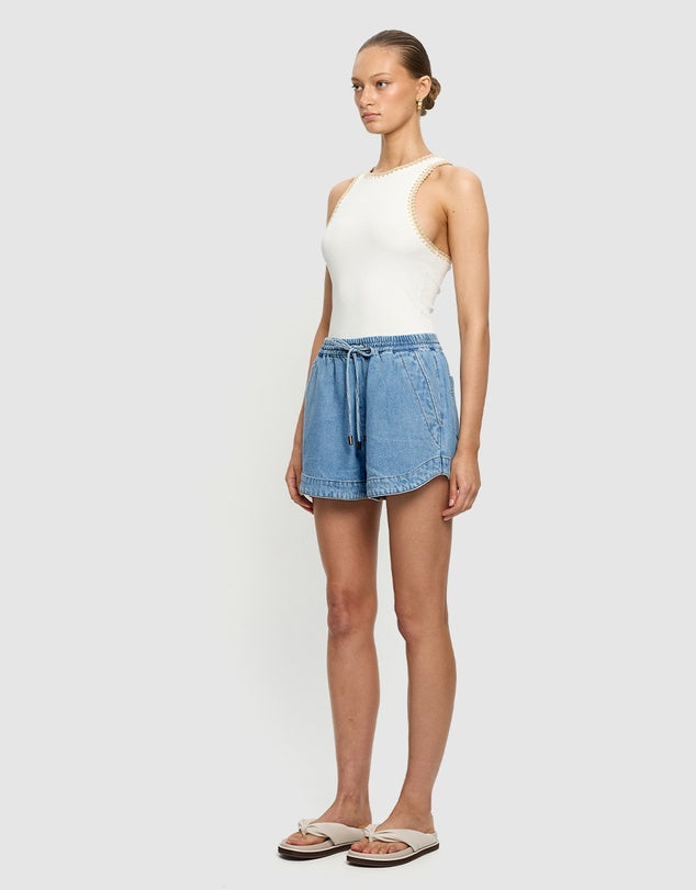 Kivari Emilie Denim Tank and Shorts - size 6