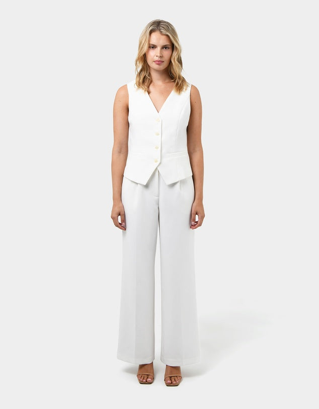 Forcast Nikki Tailored Pants - White, size 6