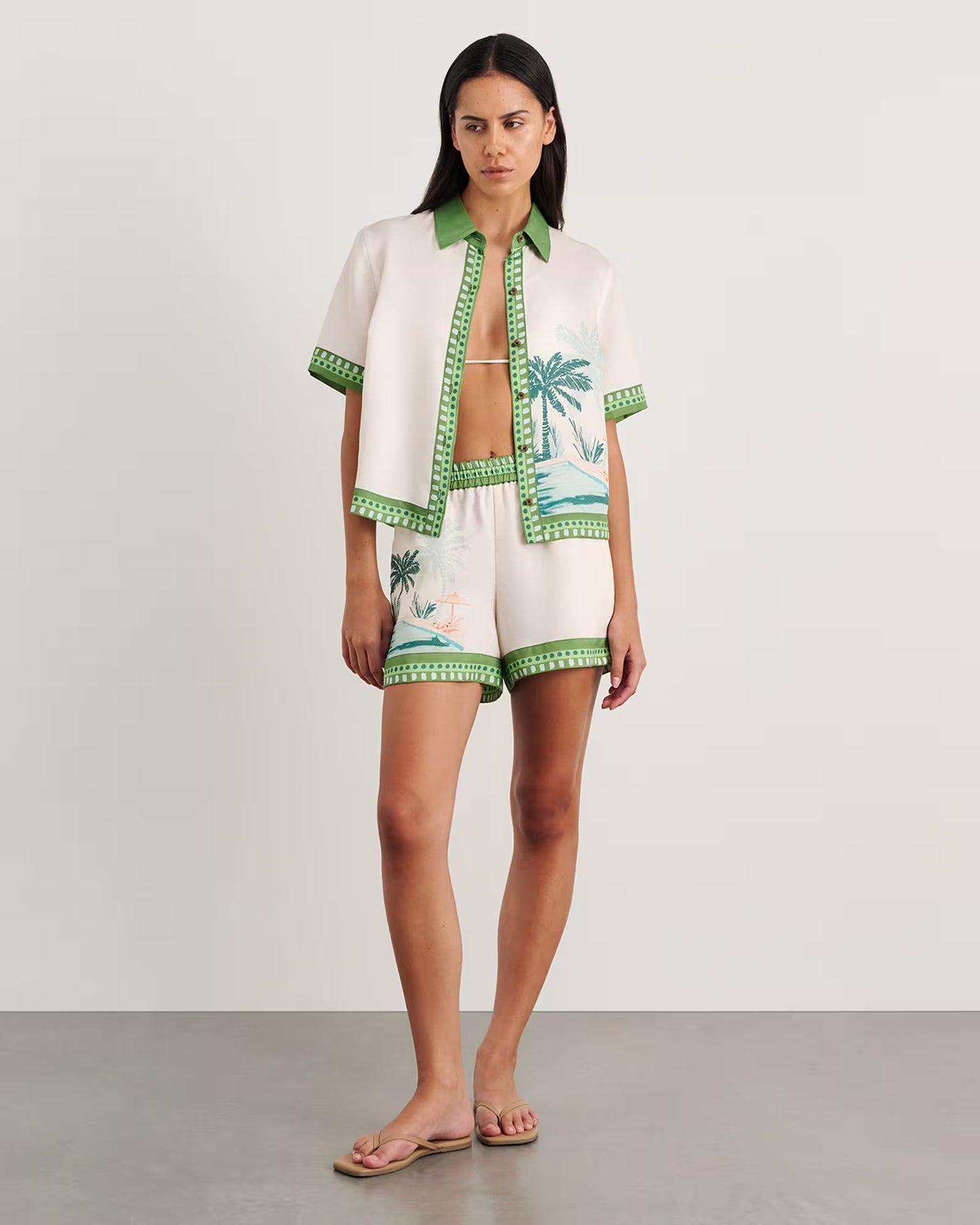 JAG Sunlounger Shirt and Elastic Short Set, size 6