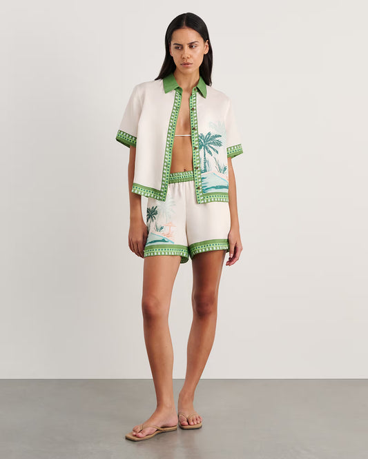 JAG Sunlounger Shirt and Elastic Short Set, size 6