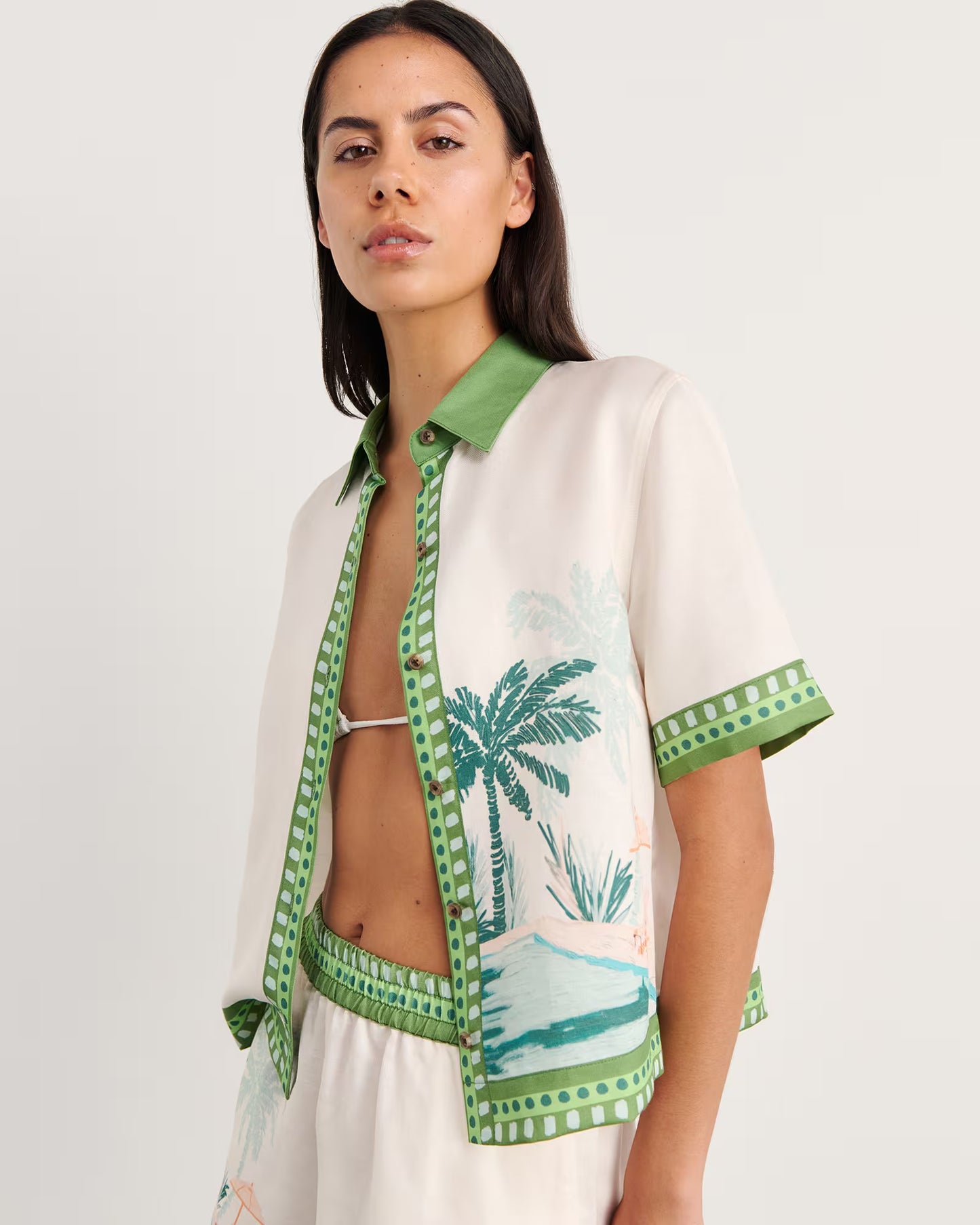 JAG Sunlounger Shirt and Elastic Short Set, size 6